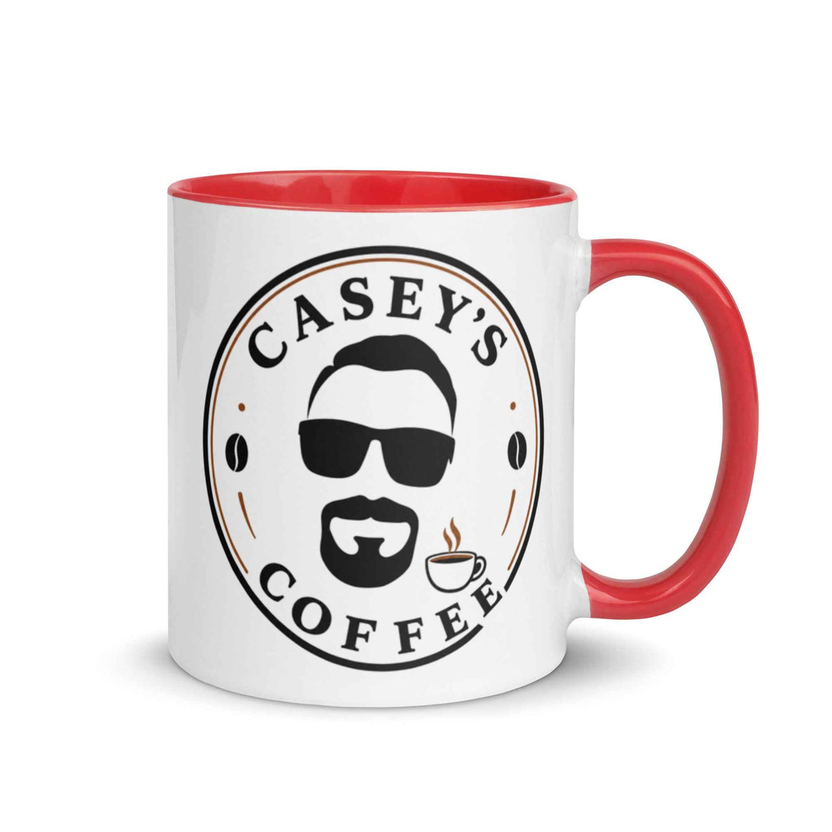 Ceramic Mug with Colored Inside, 11 oz - Caseys Coffee