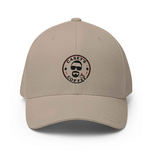 Structured Twill Cap, Stretch Fit Athletic Hat - Caseys Coffee