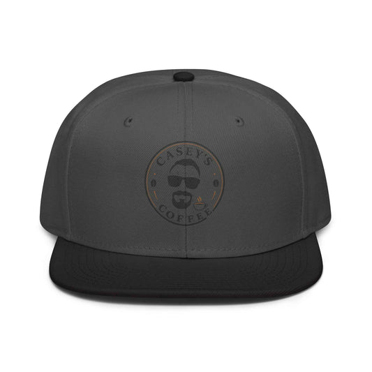 Structured Snapback Hat, High-Profile Cap - Caseys Coffee