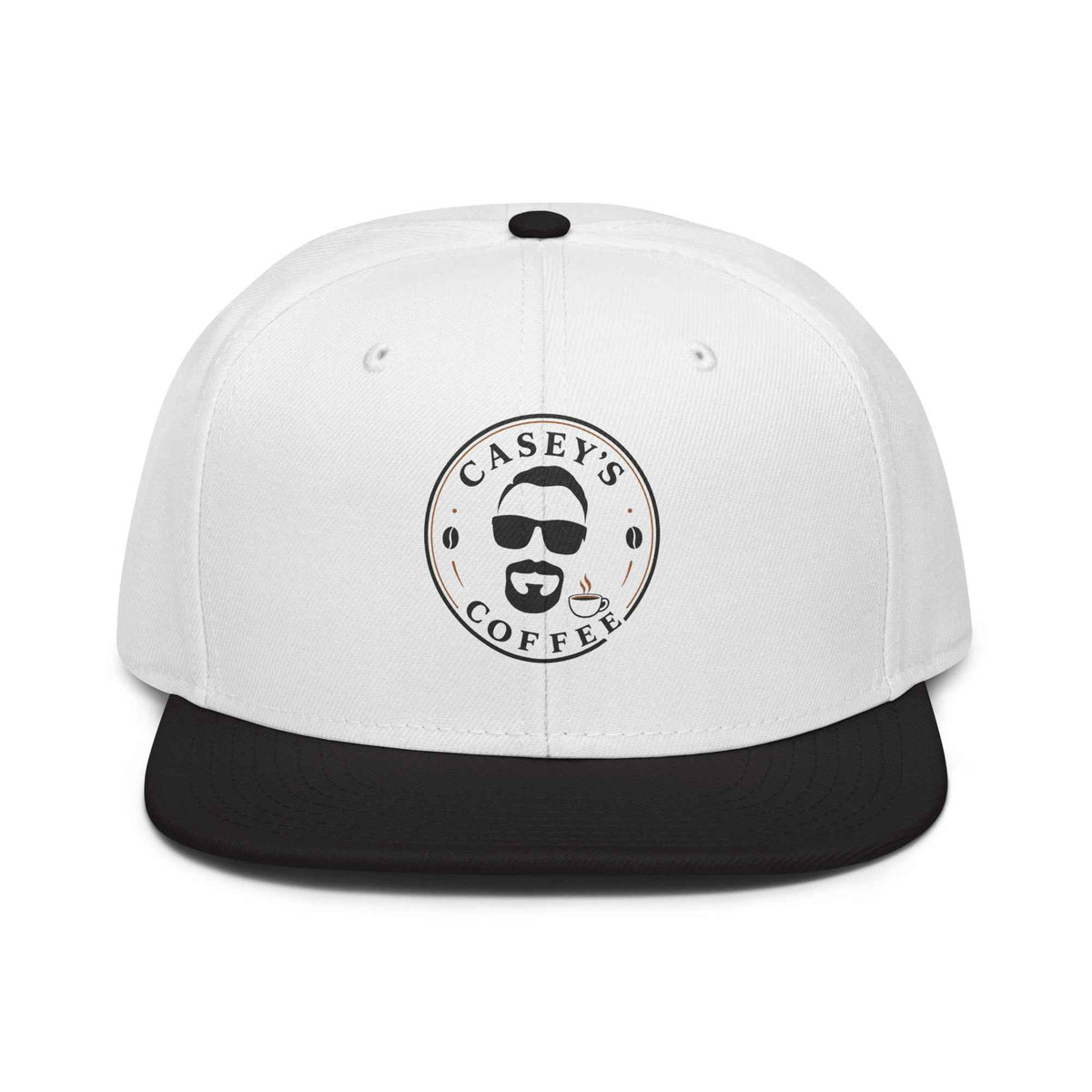 Structured Snapback Hat, High-Profile Cap - Caseys Coffee
