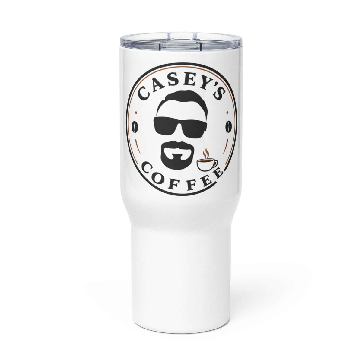 Stainless Steel Travel Mug with Handle - Caseys Coffee