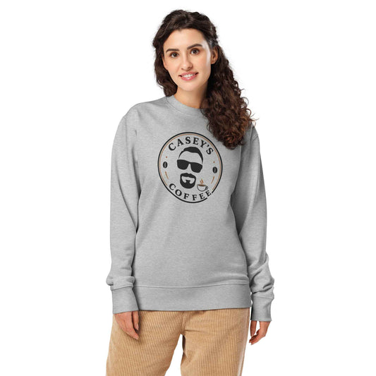 Organic Cotton Sweatshirt, Relaxed Unisex Fit - Caseys Coffee