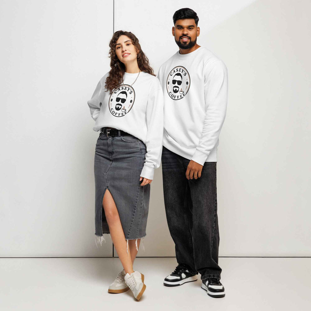 Organic Cotton Sweatshirt, Relaxed Unisex Fit - Caseys Coffee