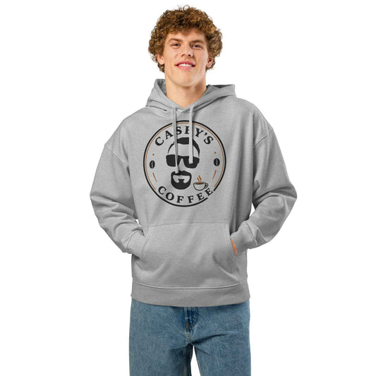 Organic Cotton Hoodie, Relaxed Unisex Fit - Caseys Coffee