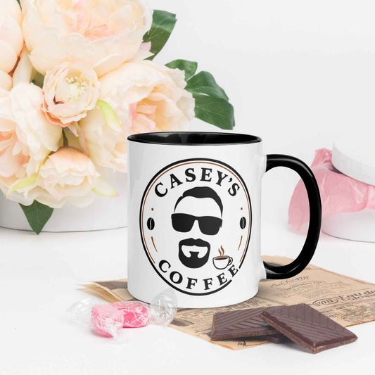 Ceramic Mug with Colored Inside, 11 oz - Caseys Coffee